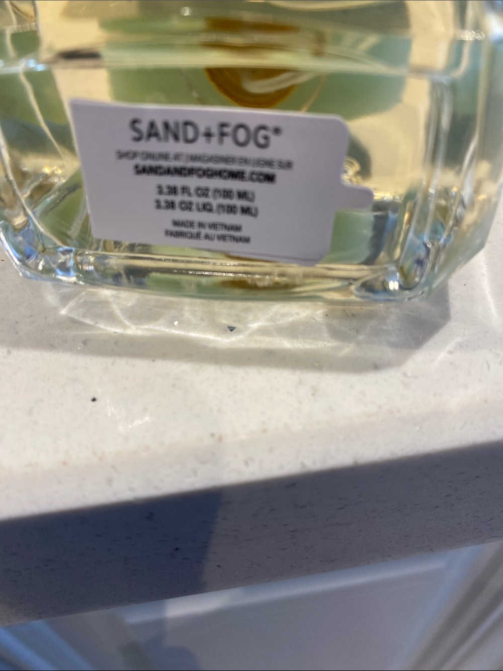 SAND+FOG Fragrance Bottle - Light Green Liquid - Picture 3 of 5